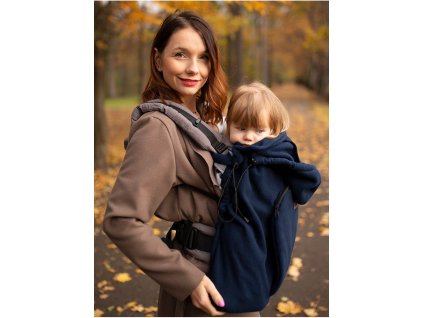 Kinder Hop Zateplovací kapsa na nosítko fleece Navy Blue modrá