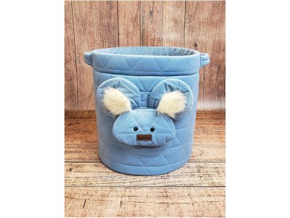 Kinder Hop Koš na hračky Triangles Jeans modrý