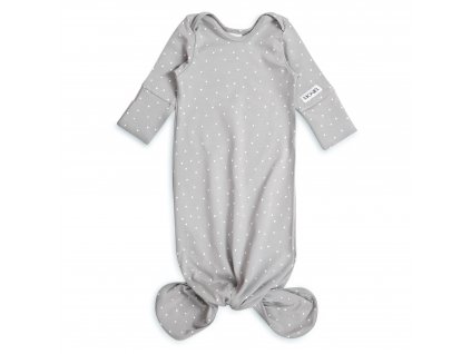 Moniel Novorozenecké body s uzlem Dots šedá 0-3 měsíce