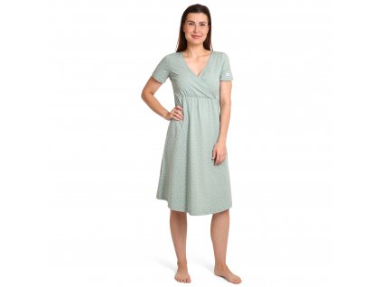 Moniel košilka/šaty kojící Dots mintová