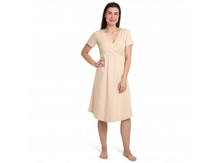 Moniel košilka/šaty kojící Dots béžová