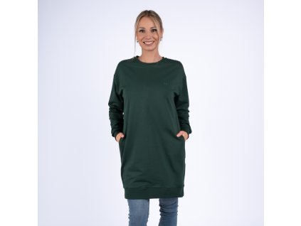 Moniel kojící mikina dlouhá Basic Dark Green
