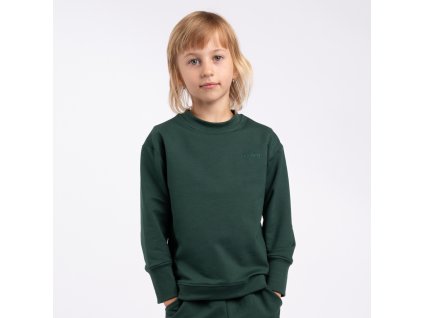 Moniel Dětská rostoucí mikina Basic Dark Green