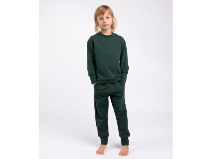 Moniel Dětská tepláková souprava vel. 110/116 Basic Dark Green