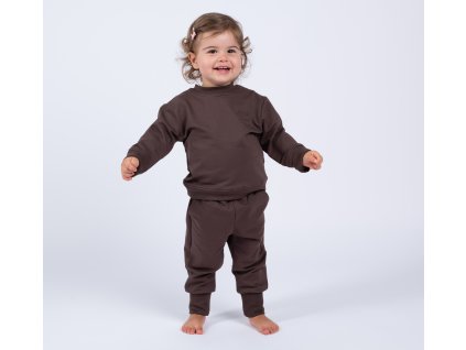 Moniel Dětská tepláková souprava vel. 50-56 Basic Chocolate