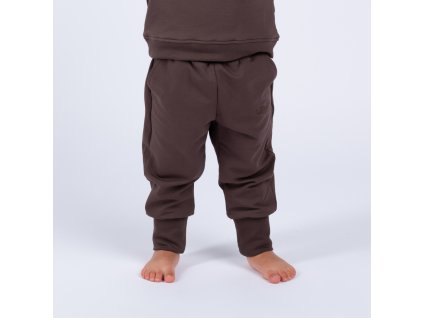 Moniel Dětské rostoucí tepláky Basic Chocolate