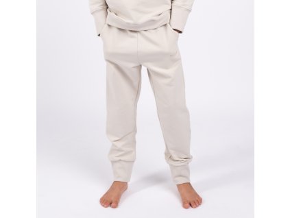 Moniel Dětské rostoucí tepláky Basic Light Beige