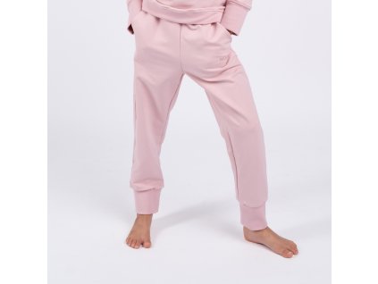 Moniel Dětské rostoucí tepláky Basic Powder Pink