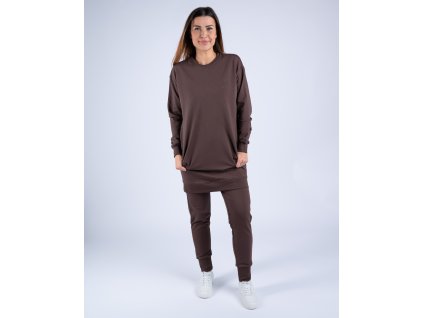 Moniel kojící tepláková souprava s dlouhou mikinou vel. XL Basic Chocolate