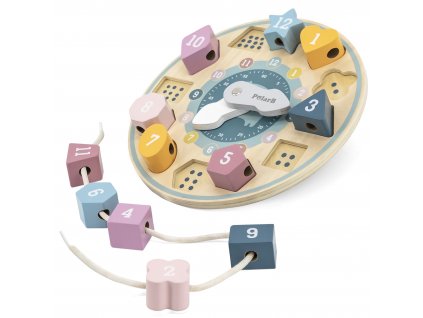 Montessori hodiny a navlékací kostky VIGA PolarB