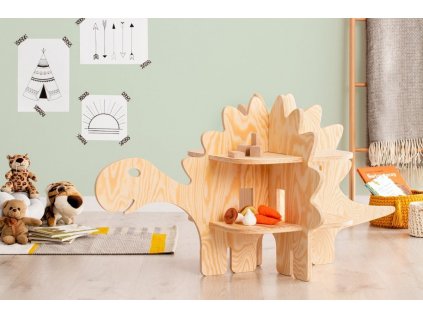 Dřevěný úložný box 3v1 Dinosaurus Adeko