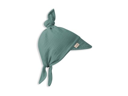 Dětský rostoucí mušelínový klobouček s kšiltem Ocean Green 0-4 roky