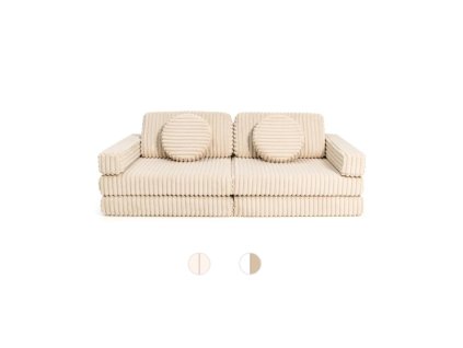 Rozkládací dětská pěnová pohovka a bunker SHAPPY PLAY SOFA PURE CORDUROY WAFFLE více barev