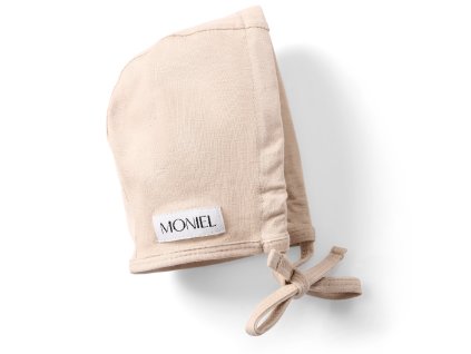 Moniel Dětská rostoucí zavazovací čepice Pastel béžová