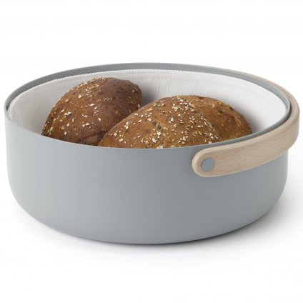 Brotkorb EMMA 23 cm, grau, Aluminium, Stelton