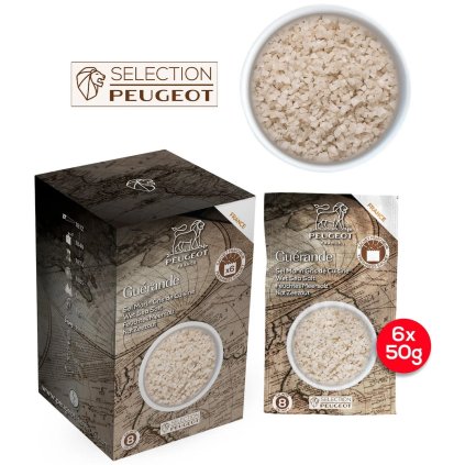 Feuchtes Meersalz GUÉRANDE 6 x 50 g, Frankreich, Peugeot