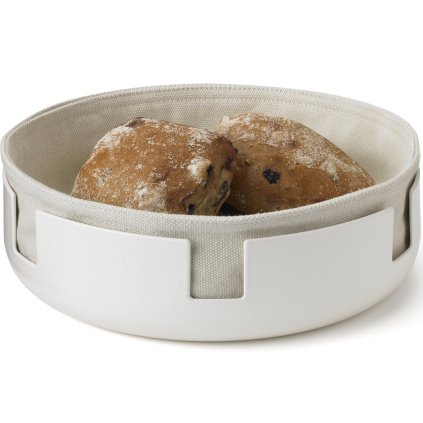 Brotkorb LUNA 21 cm, softweiß, Edelstahl, Stelton