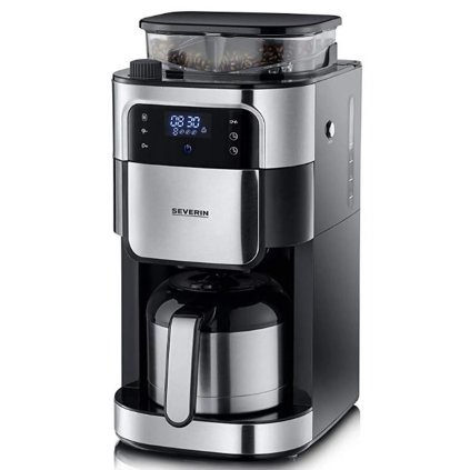 Filterkaffeemaschine mit Mahlwerk und Thermoskanne KA 4814 Severin 1,0 l schwarz