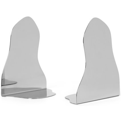 Buchstütze POND 20 cm, set à 2 st, silber, edelstahl, ferm LIVING