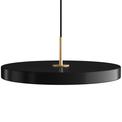 Hängelampe ASTERIA PLUS 43 cm, schwarz / gold, aluminium, Umage