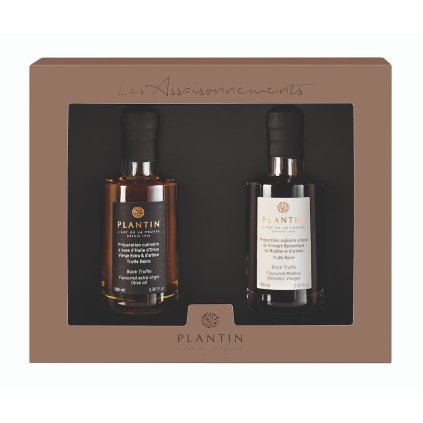 Geschenkset OIL & VINEGAR, Olivenöl nativ extra & Balsamico Essig, 2 x 100 ml, PLANTIN