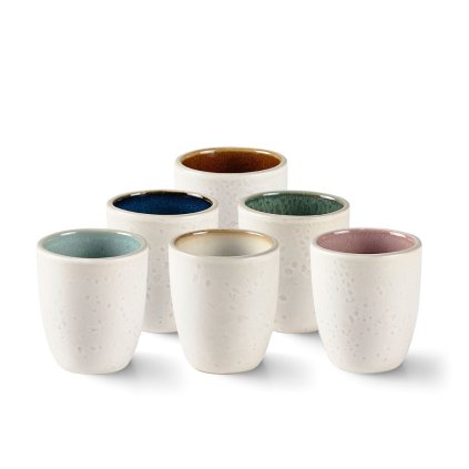 Espressotasse, 4er-Set, 100 ml, Creme matt, Bitz