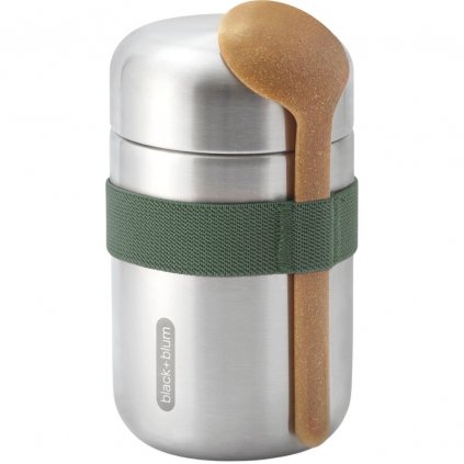 Lunchbox 400 ml, Olive, Edelstahl, Black+Blum