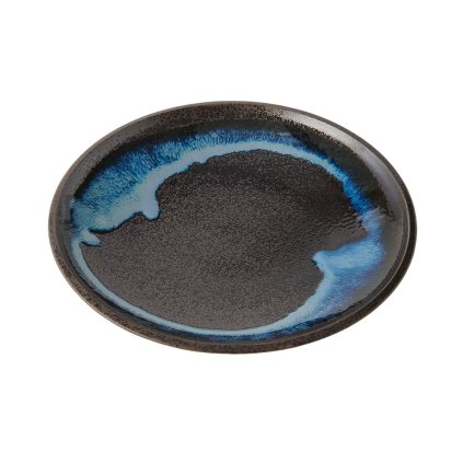 Vorspeisenteller BLUE BLUR 19 cm, blau, Keramik, MIJ