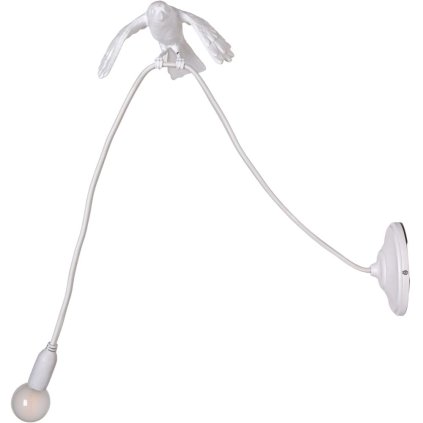 Wandlampe SPARROW TAKING OFF 100 cm, weiß, Seletti