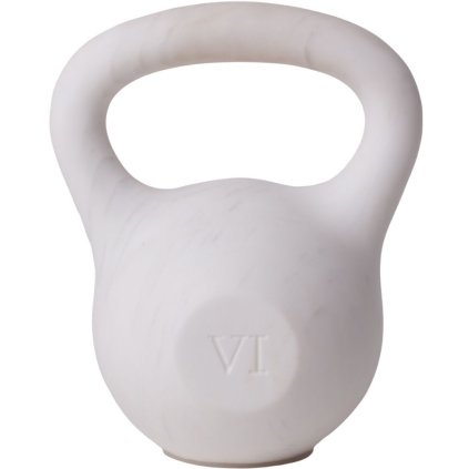 Kettlebell LVDIS 6 kg, weiß, Marmor Seletti