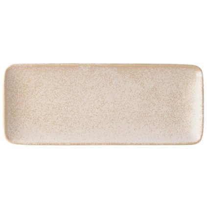 Servierplatte WHITE FADE 29,5 x 12 cm, rechteckig, schwarz, MIJ