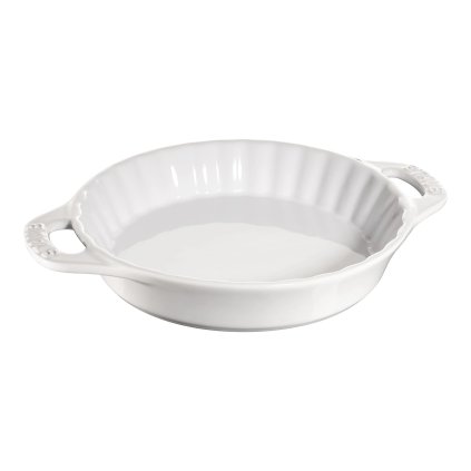 Tarteform Backform 24 cm, weiß, Keramik, Staub