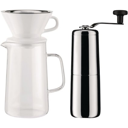 Kaffeefilterkanne SLOW COFFEE, mit Kaffeemühle, Alessi