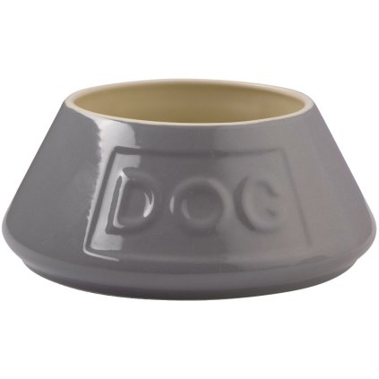 Hundenapf NON TIP 21 cm, grau, Steingut, Mason Cash
