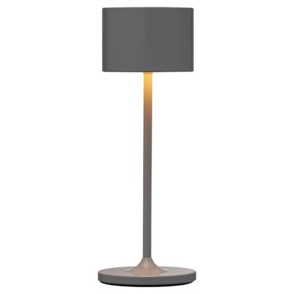 Tischlampe tragbar FAROL MINI 19,5 cm, LED, warmgrau, Aluminium, Blomus