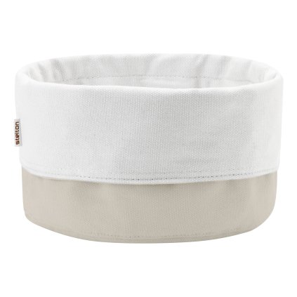 Brotkorb 23 cm, sand / weiß, Baumwolle, Stelton