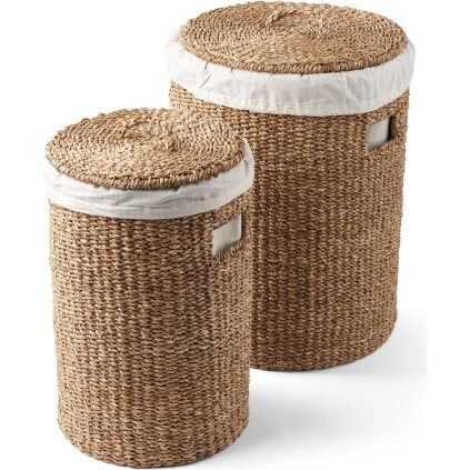 Wäschekorb HAMPER, 2er-Set, Sea Grass, Humdakin