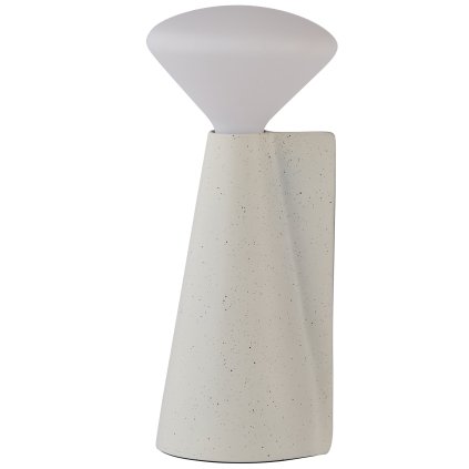Tischlampe tragbar MANTLE 19 cm, weiß, edelstahl, Tala