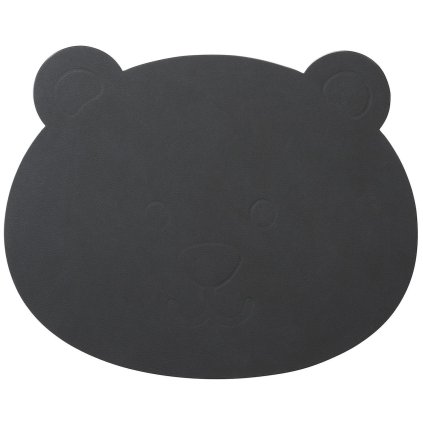 Kinder Tischmatte BEAR NUPO 38 x 30 cm, anthrazit, leder, LIND DNA