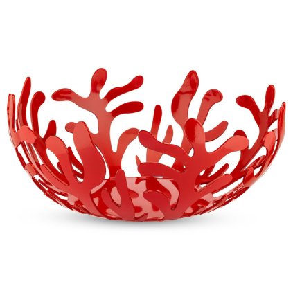 Obstschale MEDITERRANEO 25 cm, rot, edelstahl / Epoxid harz, Alessi
