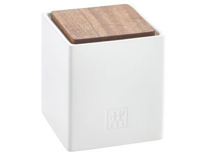 Vorratsdose 12 cm, weiß, Keramik, Zwilling