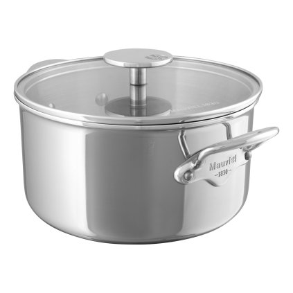 Topf M'COOK 24 cm, mit Glasdeckel, Edelstahl, Mauviel