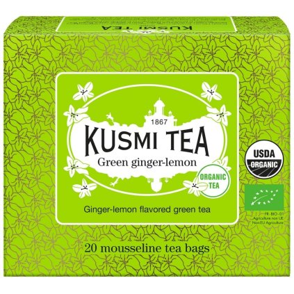 Grüner Tee mit Zitrone & Ingwe, 20 Musselin-Teebeutel, Kusmi Tea