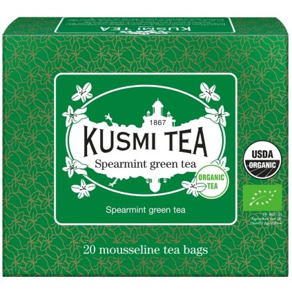 Grüner Tee mit Minze, 20 Musselin-Teebeutel, Kusmi Tea