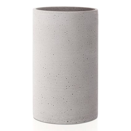 Vase COLUNA S, 20 cm, hellgrau, Polystone, Blomus