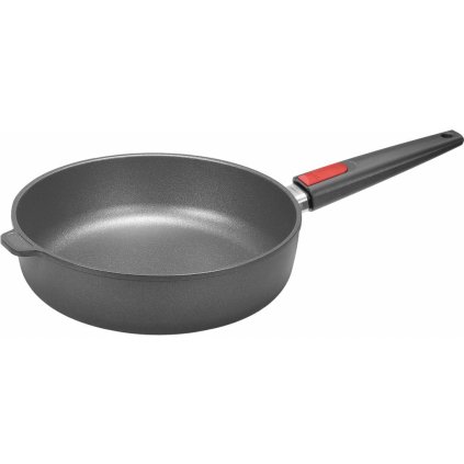 Hochrandpfanne TITANIUM NOWO 26 cm, für Induktion, abnehmbarer Griff, Titanium, WOLL