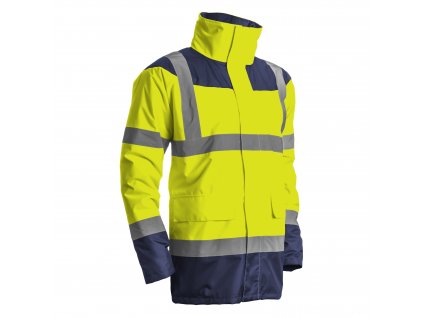 KETA bunda parka do deště zateplená - HI-VIS Žlutá/Modrá