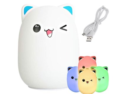 Vedl kočka noční světlo rgb dotyk
