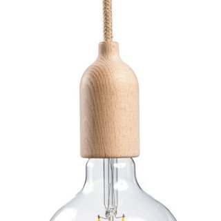 Drevená objímka E27 Wood Style
