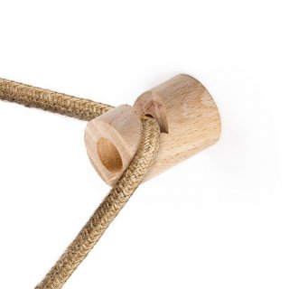 Háčik na kábel (2x0,75mm a 3x0,75mm) stropný decentralizačný - drevený